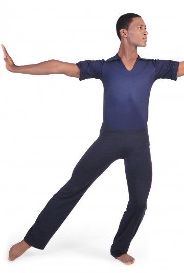 Body danza maschile con collo camicia M919